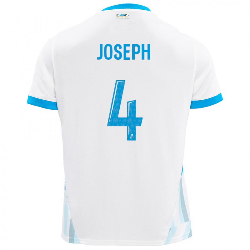 Niño Camiseta Tabita Joseph #4 Blanco Azul Cielo 1ª Equipación 2024/25 La Camisa Perú