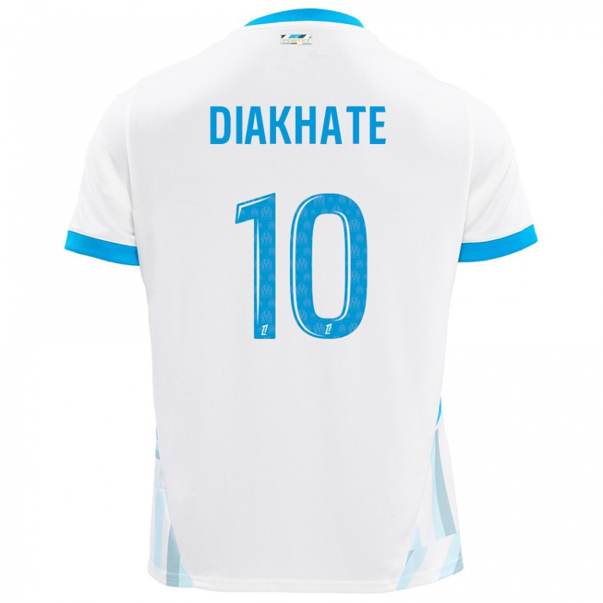 Niño Camiseta Ndeye Awa Diakhaté #10 Blanco Azul Cielo 1ª Equipación 2024/25 La Camisa Perú