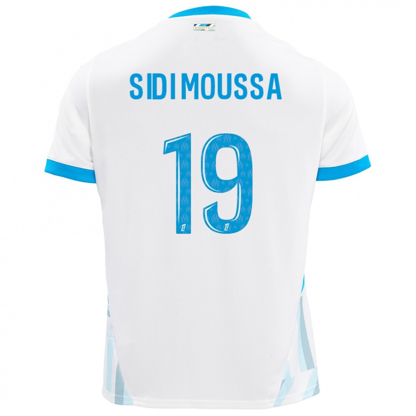 Niño Camiseta Salima Sidi Moussa #19 Blanco Azul Cielo 1ª Equipación 2024/25 La Camisa Perú