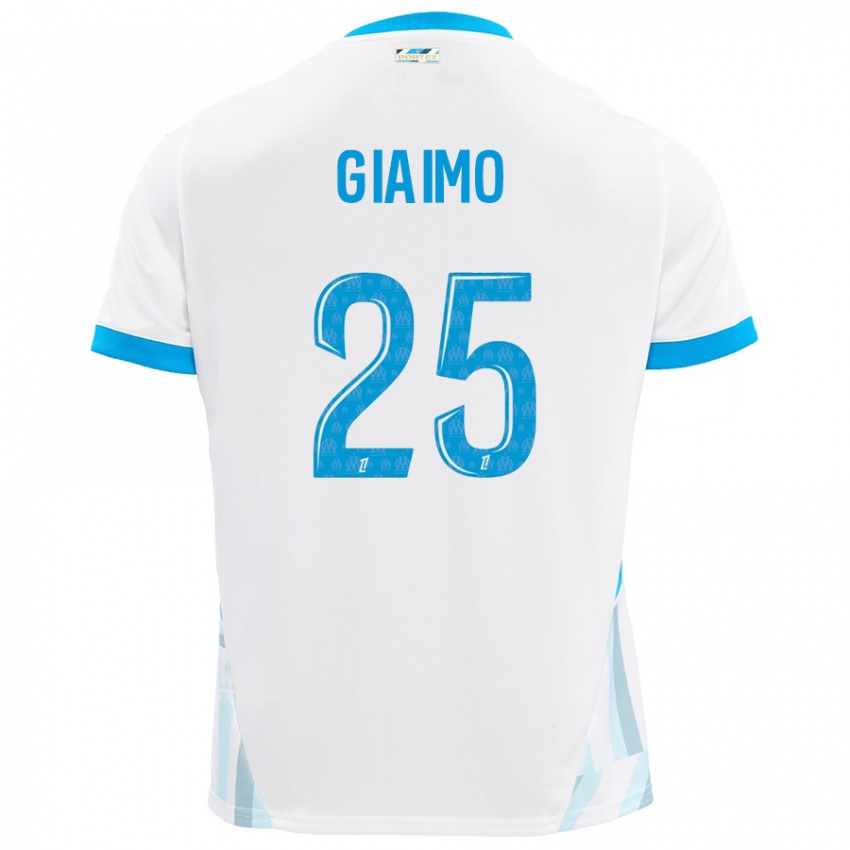 Niño Camiseta Carla Giaimo #25 Blanco Azul Cielo 1ª Equipación 2024/25 La Camisa Perú