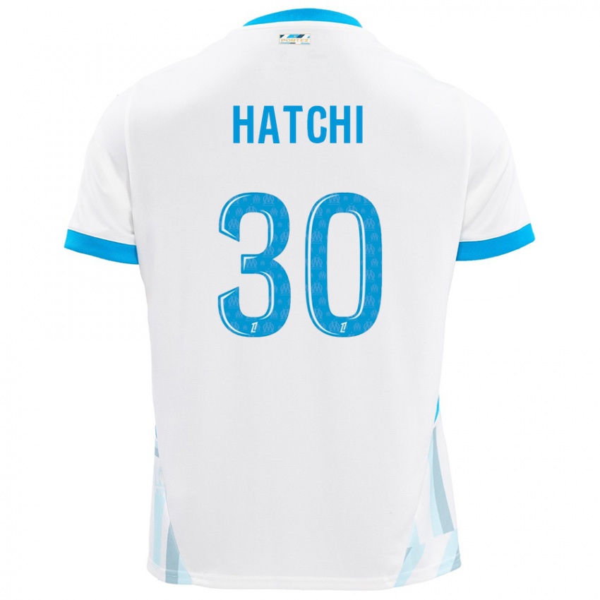 Niño Camiseta Anaïs Hatchi #30 Blanco Azul Cielo 1ª Equipación 2024/25 La Camisa Perú