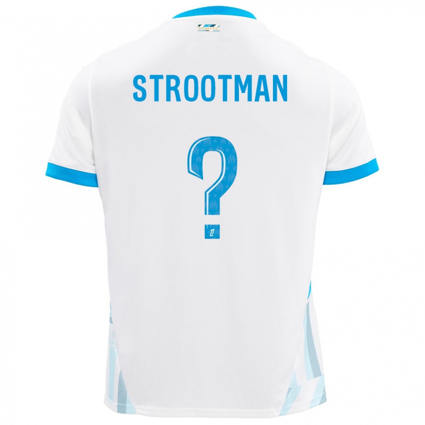 Niño Camiseta Kevin Strootman #0 Blanco Azul Cielo 1ª Equipación 2024/25 La Camisa Perú