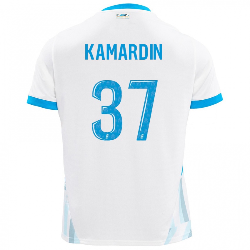 Niño Camiseta Aaron Kamardin #37 Blanco Azul Cielo 1ª Equipación 2024/25 La Camisa Perú