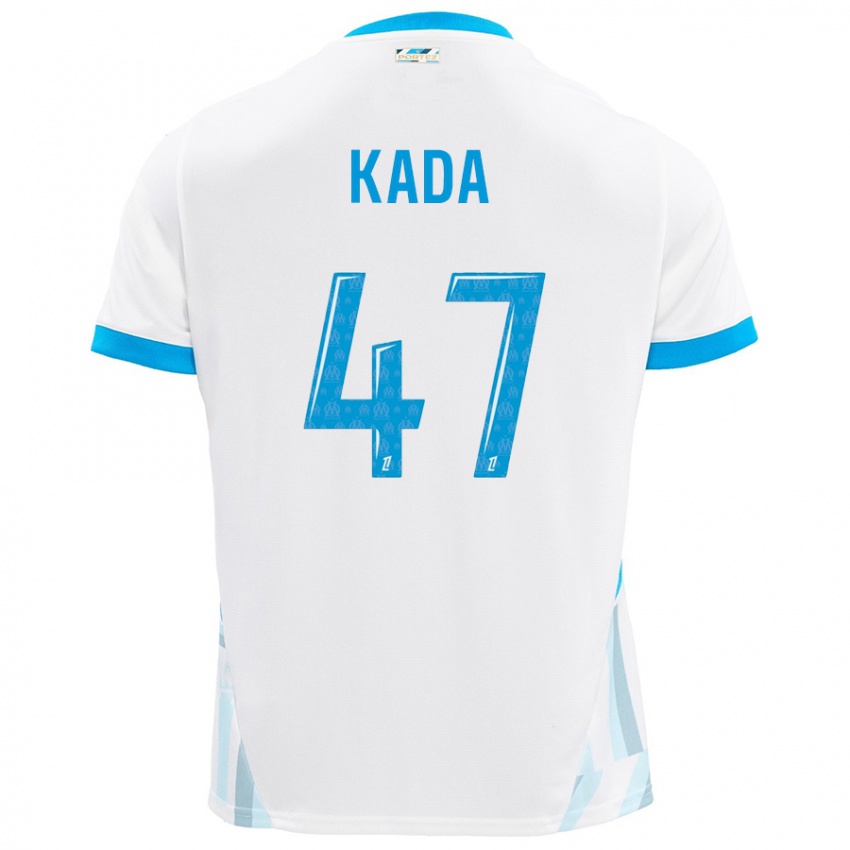 Niño Camiseta Joakim Kada #47 Blanco Azul Cielo 1ª Equipación 2024/25 La Camisa Perú