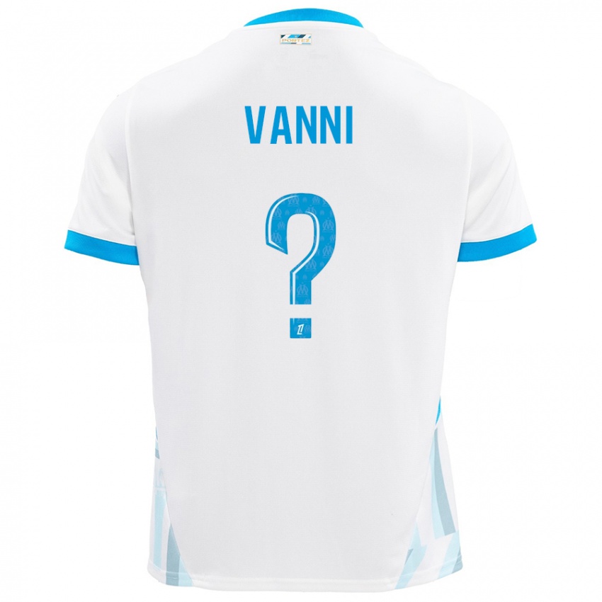 Niño Camiseta Fabio Vanni #0 Blanco Azul Cielo 1ª Equipación 2024/25 La Camisa Perú