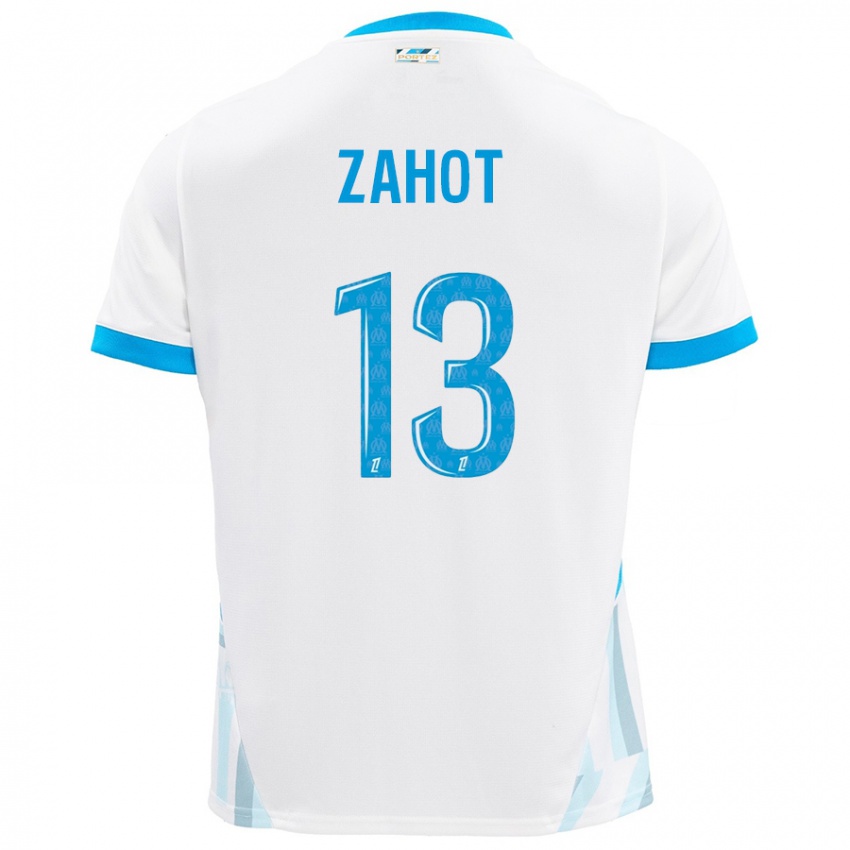 Niño Camiseta Sarah Zahot #13 Blanco Azul Cielo 1ª Equipación 2024/25 La Camisa Perú