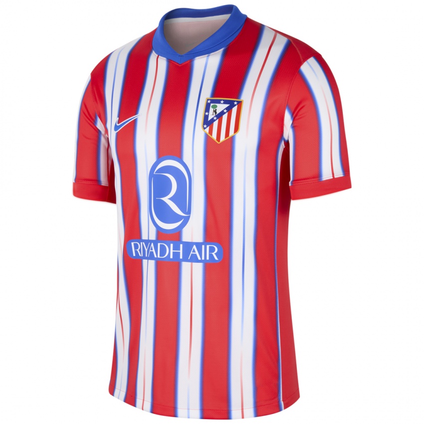 Niño Camiseta Borja Garcés #0 Rojo Blanco Azul 1ª Equipación 2024/25 La Camisa Perú