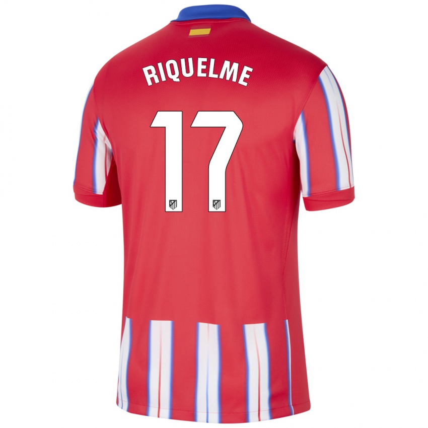 Niño Camiseta Rodrigo Riquelme #17 Rojo Blanco Azul 1ª Equipación 2024/25 La Camisa Perú