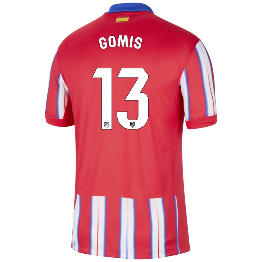 Niño Camiseta Antonio Gomis #13 Rojo Blanco Azul 1ª Equipación 2024/25 La Camisa Perú