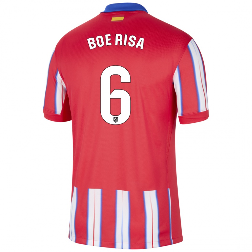 Niño Camiseta Vilde Bøe Risa #6 Rojo Blanco Azul 1ª Equipación 2024/25 La Camisa Perú