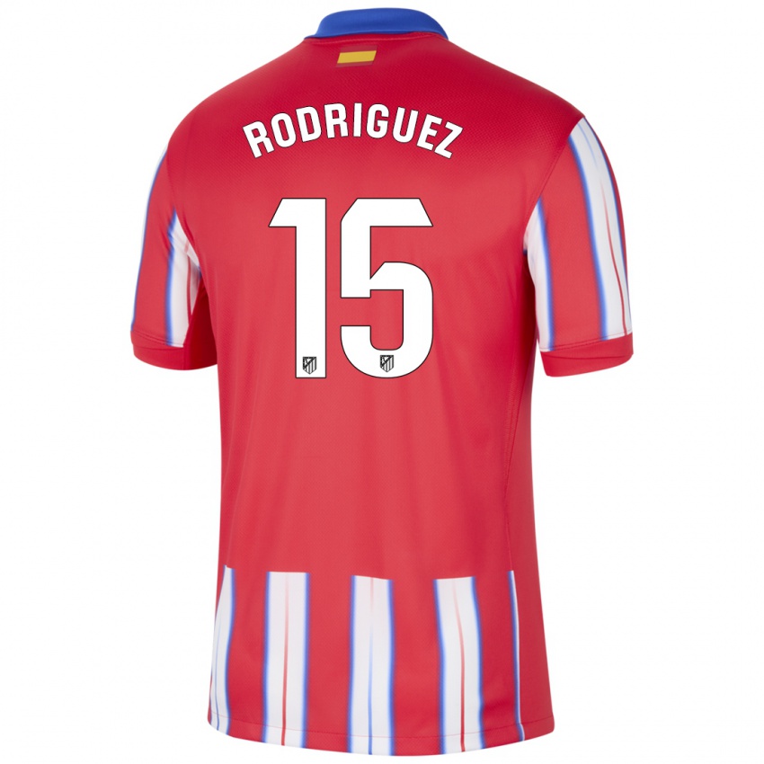 Niño Camiseta Cinta Rodríguez #15 Rojo Blanco Azul 1ª Equipación 2024/25 La Camisa Perú