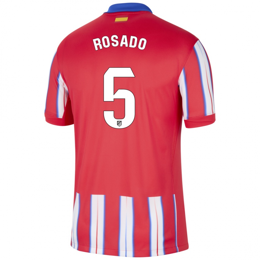 Niño Camiseta Diego Rosado #5 Rojo Blanco Azul 1ª Equipación 2024/25 La Camisa Perú