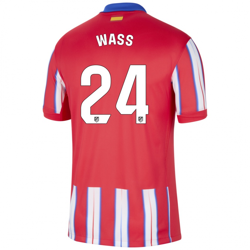 Niño Camiseta Daniel Wass #24 Rojo Blanco Azul 1ª Equipación 2024/25 La Camisa Perú