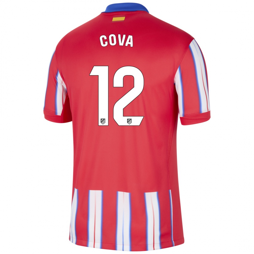 Niño Camiseta Adrian Cova #12 Rojo Blanco Azul 1ª Equipación 2024/25 La Camisa Perú