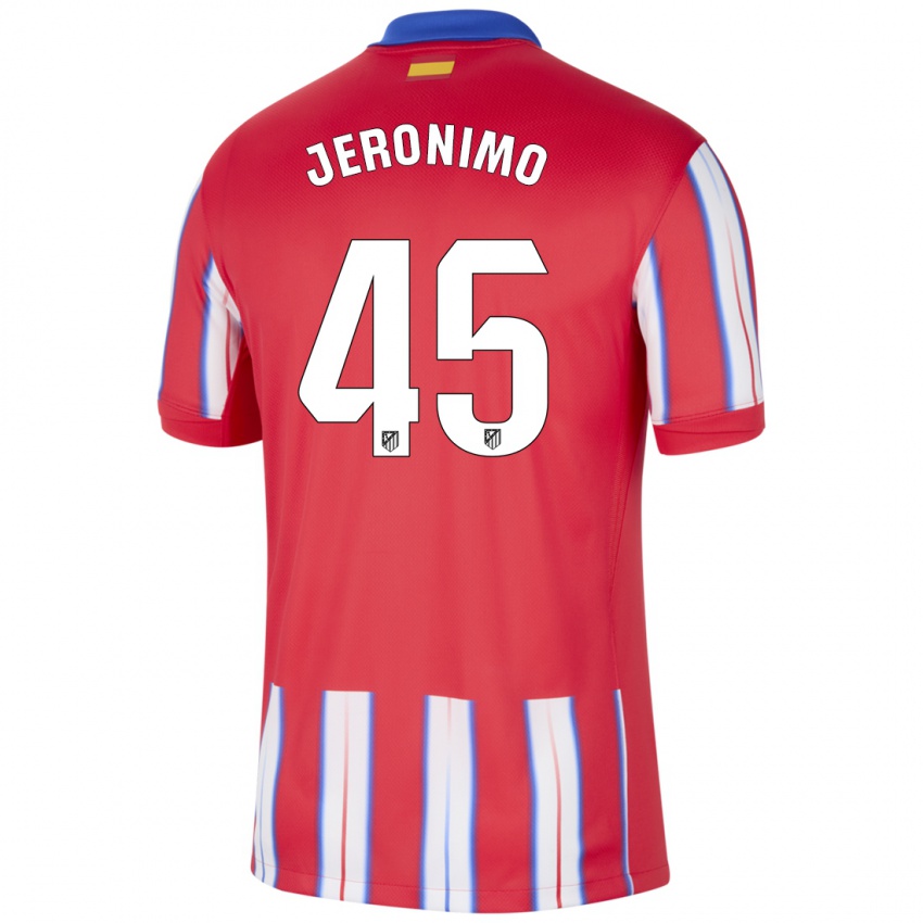 Niño Camiseta Isaiah Jeronimo #45 Rojo Blanco Azul 1ª Equipación 2024/25 La Camisa Perú