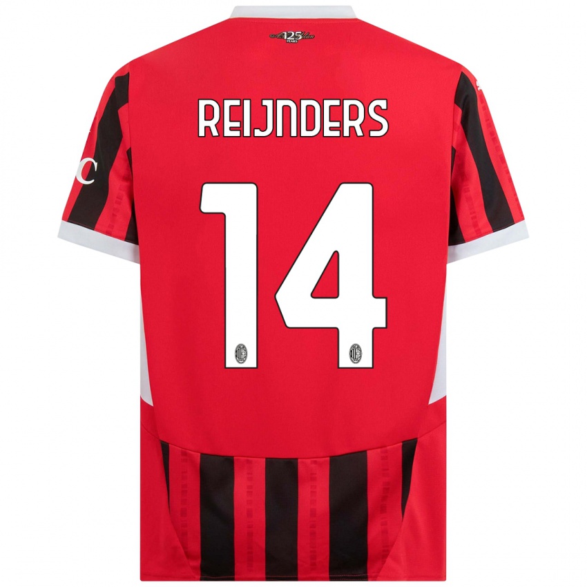 Niño Camiseta Tijjani Reijnders #14 Rojo Negro 1ª Equipación 2024/25 La Camisa Perú