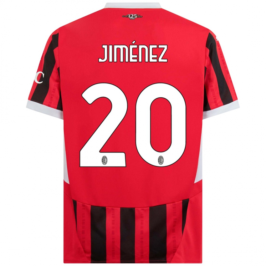 Niño Camiseta Álex Jiménez #20 Rojo Negro 1ª Equipación 2024/25 La Camisa Perú