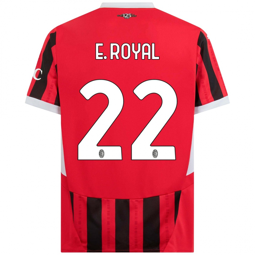 Niño Camiseta Emerson Royal #22 Rojo Negro 1ª Equipación 2024/25 La Camisa Perú