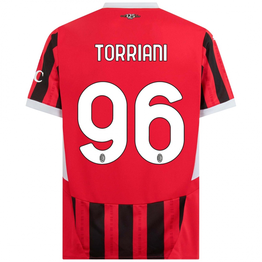 Niño Camiseta Lorenzo Torriani #96 Rojo Negro 1ª Equipación 2024/25 La Camisa Perú