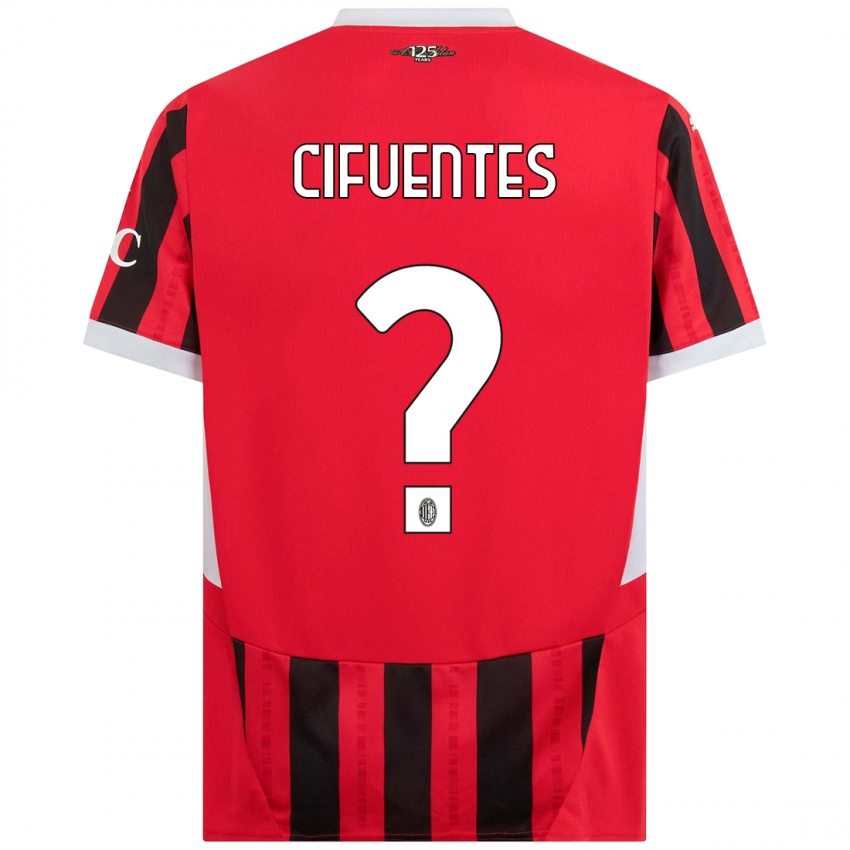 Niño Camiseta Maikol Cifuentes #0 Rojo Negro 1ª Equipación 2024/25 La Camisa Perú