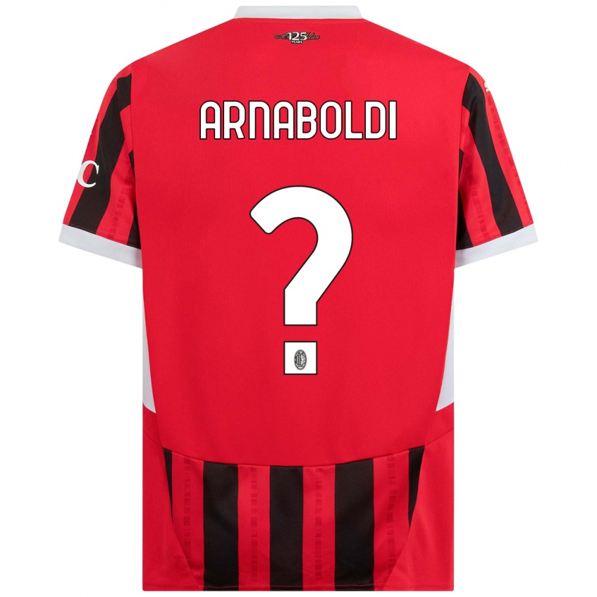 Niño Camiseta Pietro Arnaboldi #0 Rojo Negro 1ª Equipación 2024/25 La Camisa Perú