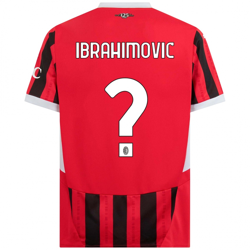 Niño Camiseta Vincent Ibrahimovic #0 Rojo Negro 1ª Equipación 2024/25 La Camisa Perú