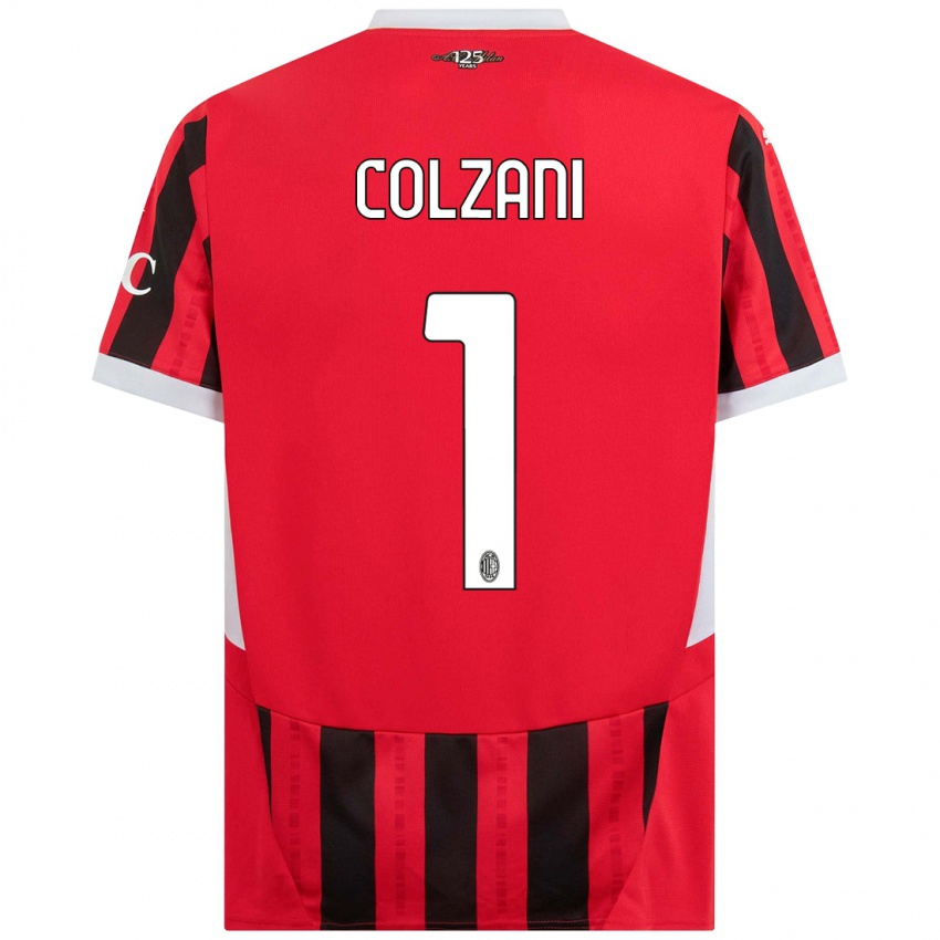 Niño Camiseta Edoardo Colzani #1 Rojo Negro 1ª Equipación 2024/25 La Camisa Perú