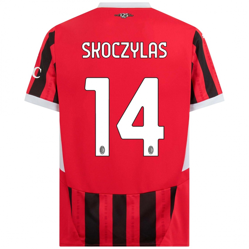 Niño Camiseta Mateusz Skoczylas #14 Rojo Negro 1ª Equipación 2024/25 La Camisa Perú