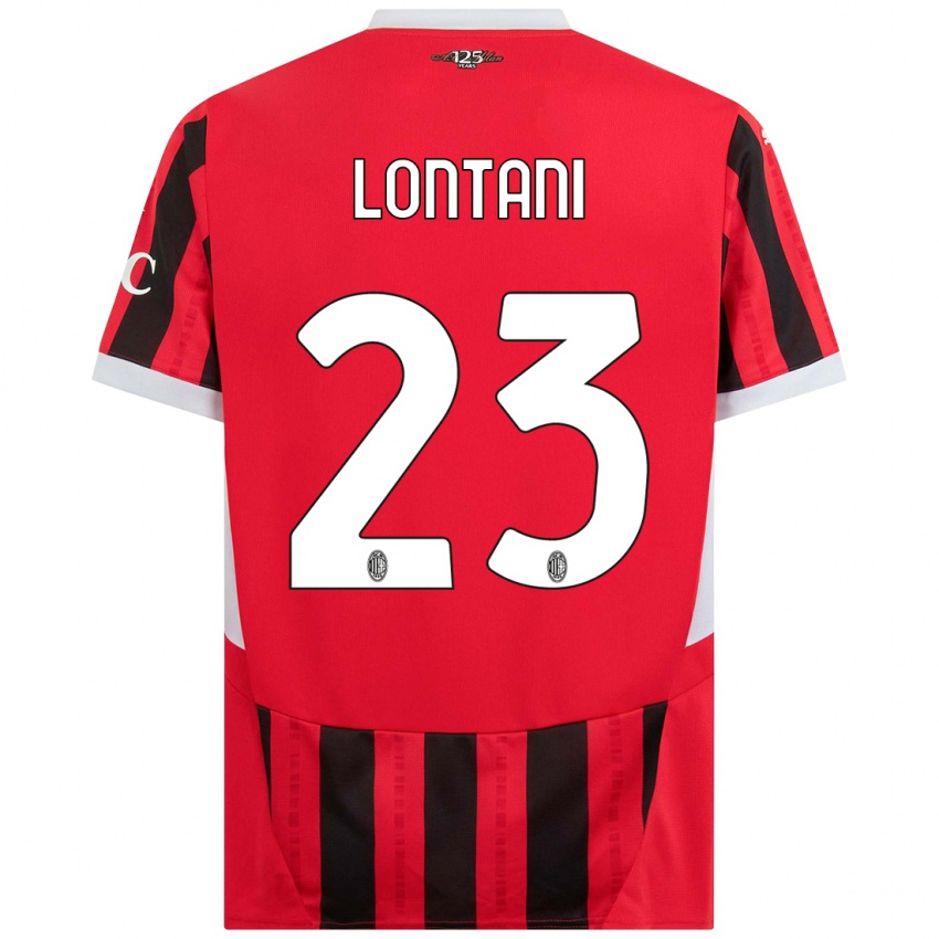 Niño Camiseta Simone Lontani #23 Rojo Negro 1ª Equipación 2024/25 La Camisa Perú