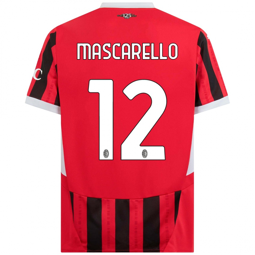 Niño Camiseta Marta Mascarello #12 Rojo Negro 1ª Equipación 2024/25 La Camisa Perú