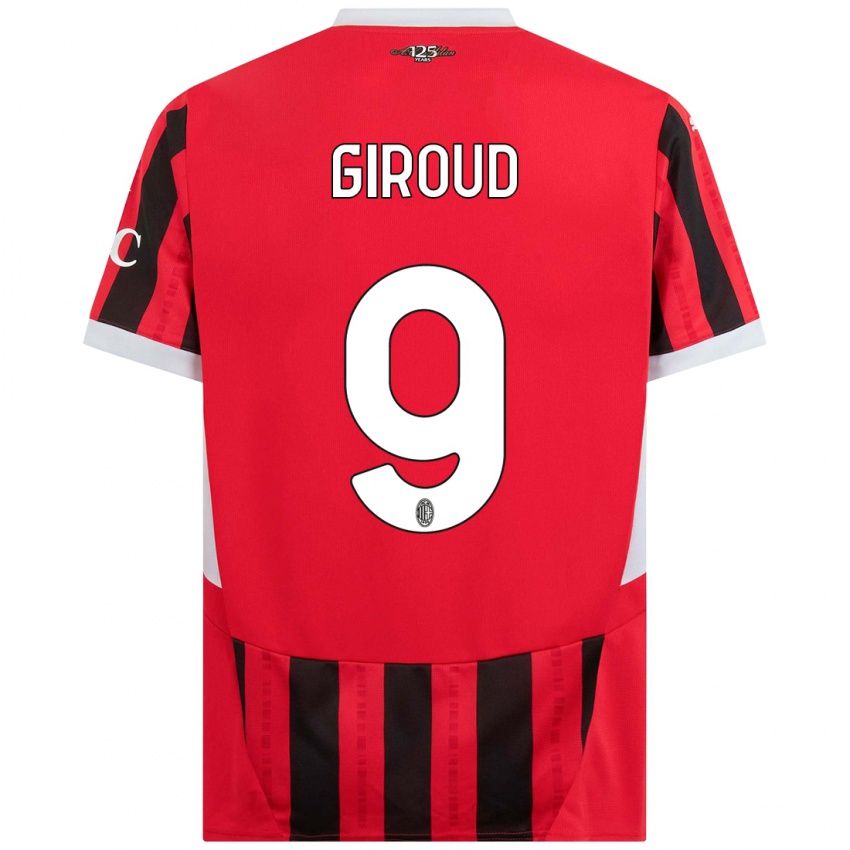 Niño Camiseta Olivier Giroud #9 Rojo Negro 1ª Equipación 2024/25 La Camisa Perú