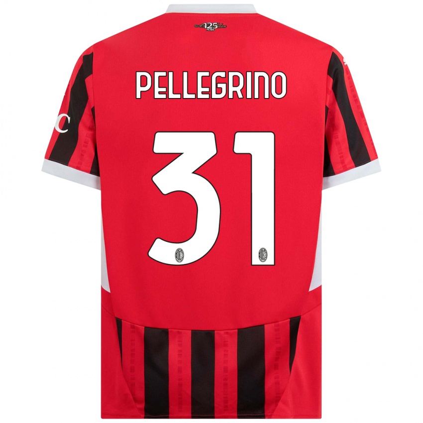 Niño Camiseta Marco Pellegrino #31 Rojo Negro 1ª Equipación 2024/25 La Camisa Perú