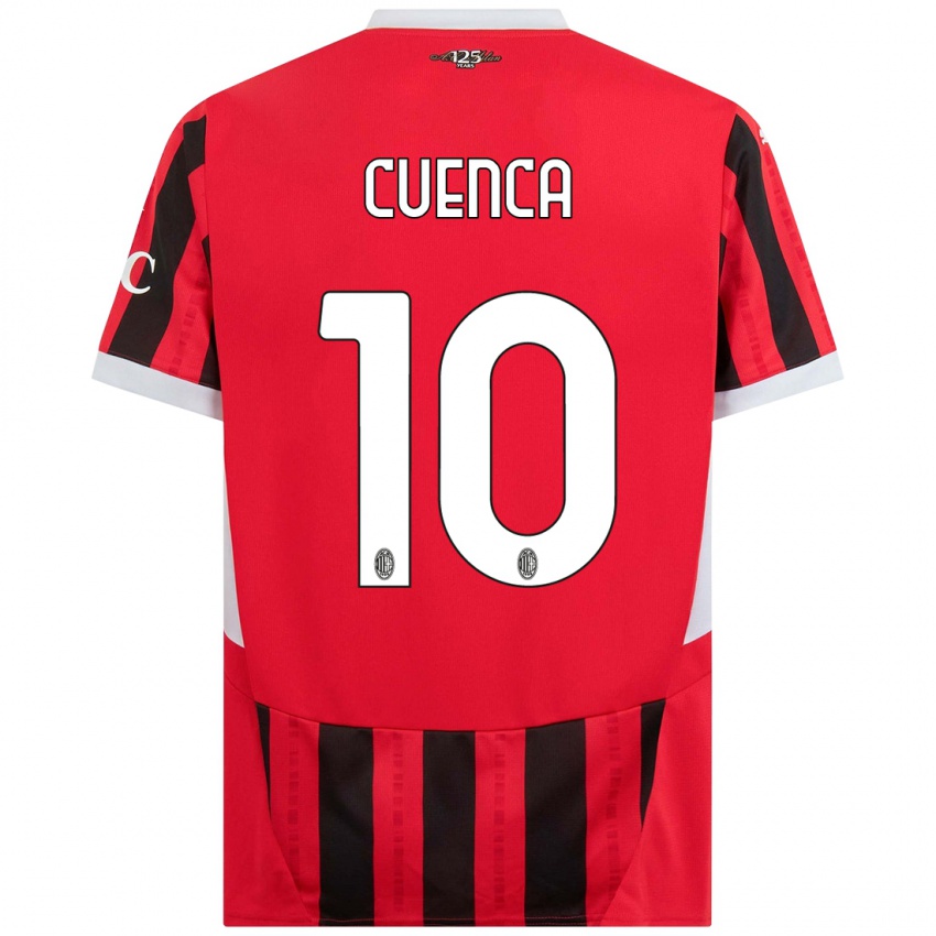 Niño Camiseta Hugo Cuenca #10 Rojo Negro 1ª Equipación 2024/25 La Camisa Perú