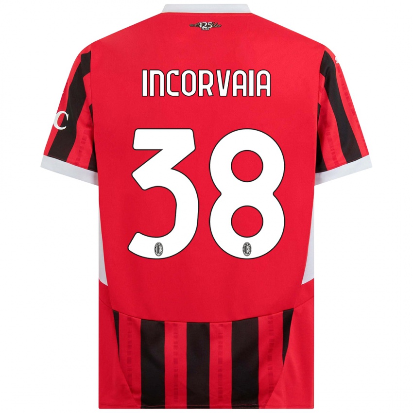 Niño Camiseta Giovanni Incorvaia #38 Rojo Negro 1ª Equipación 2024/25 La Camisa Perú