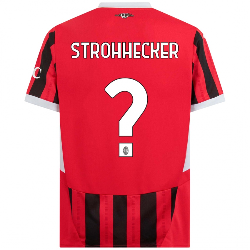 Niño Camiseta Riccardo Strohhecker #0 Rojo Negro 1ª Equipación 2024/25 La Camisa Perú