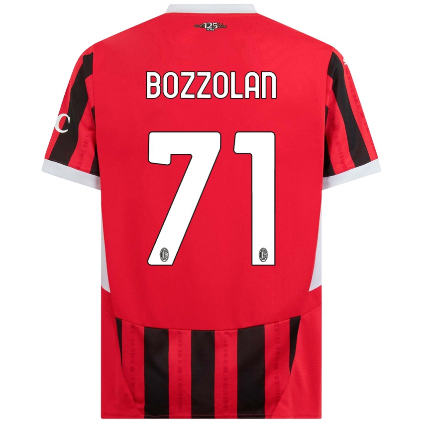 Niño Camiseta Andrea Bozzolan #71 Rojo Negro 1ª Equipación 2024/25 La Camisa Perú