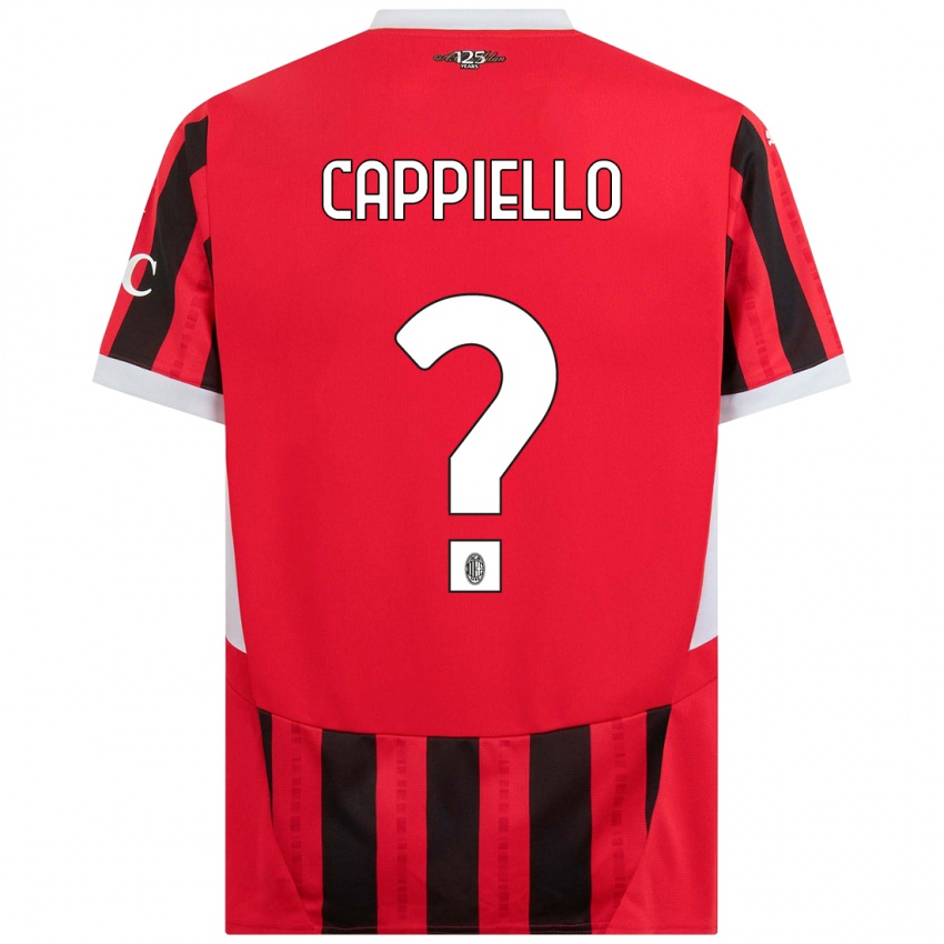 Niño Camiseta Flavio Cappiello #0 Rojo Negro 1ª Equipación 2024/25 La Camisa Perú