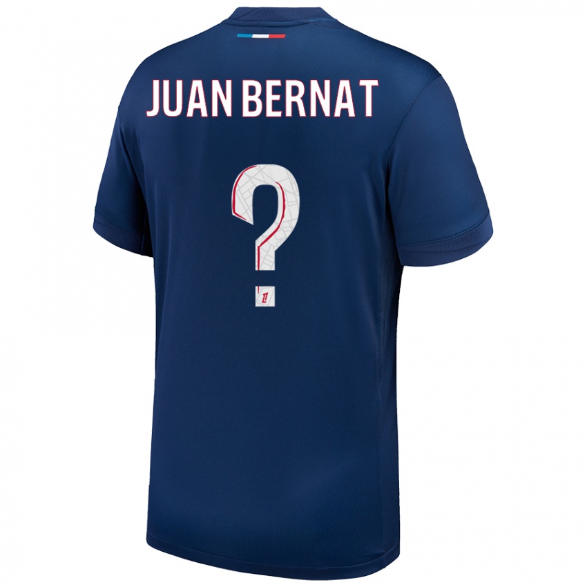 Niño Camiseta Juan Bernat #0 Azul Marino Blanco 1ª Equipación 2024/25 La Camisa Perú