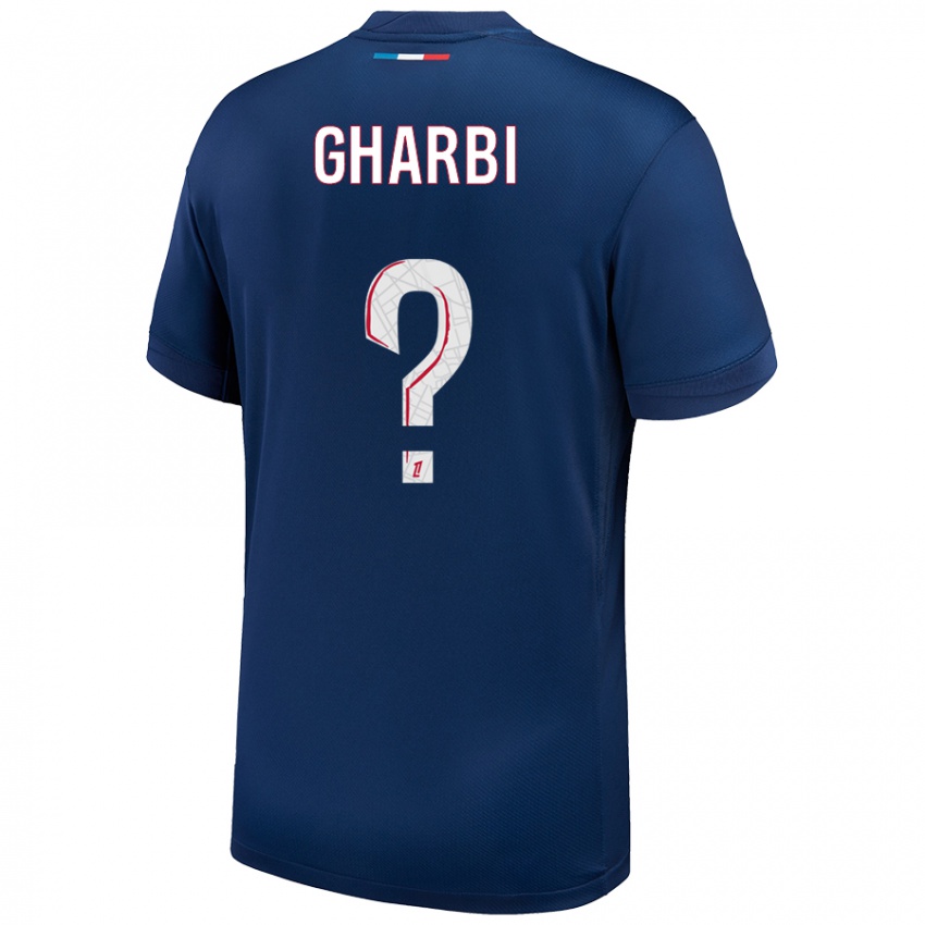 Niño Camiseta Ismael Gharbi #0 Azul Marino Blanco 1ª Equipación 2024/25 La Camisa Perú