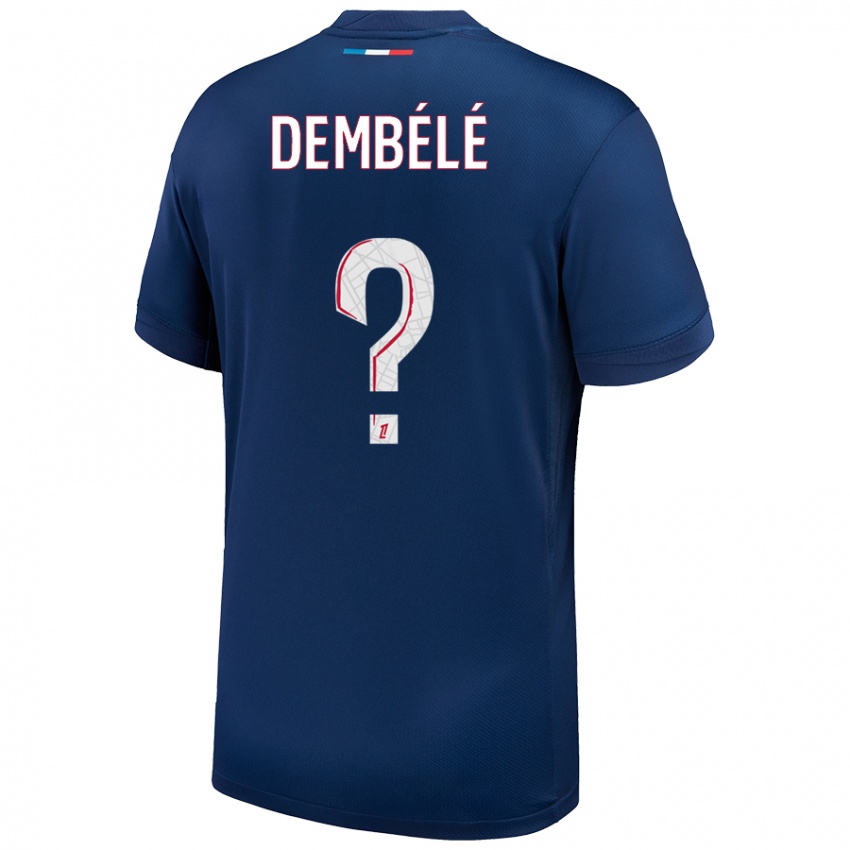 Niño Camiseta Omar Dembélé #0 Azul Marino Blanco 1ª Equipación 2024/25 La Camisa Perú