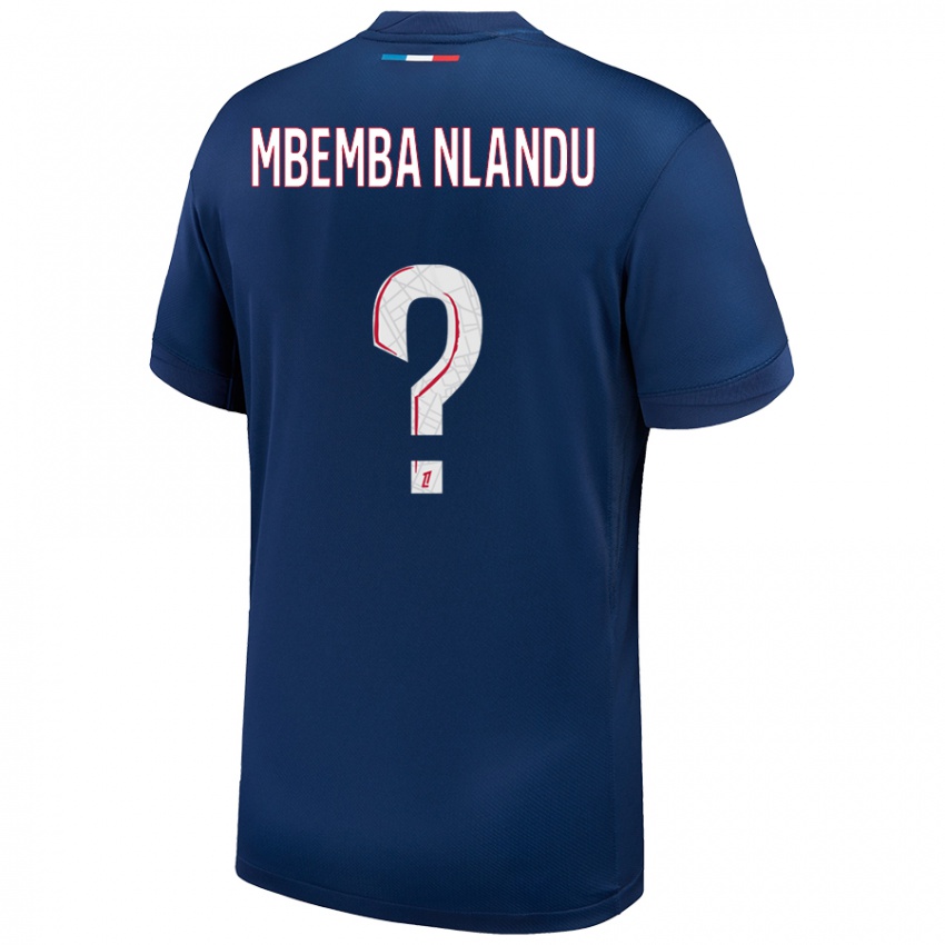 Niño Camiseta Emmanuel Mbemba Nlandu #0 Azul Marino Blanco 1ª Equipación 2024/25 La Camisa Perú