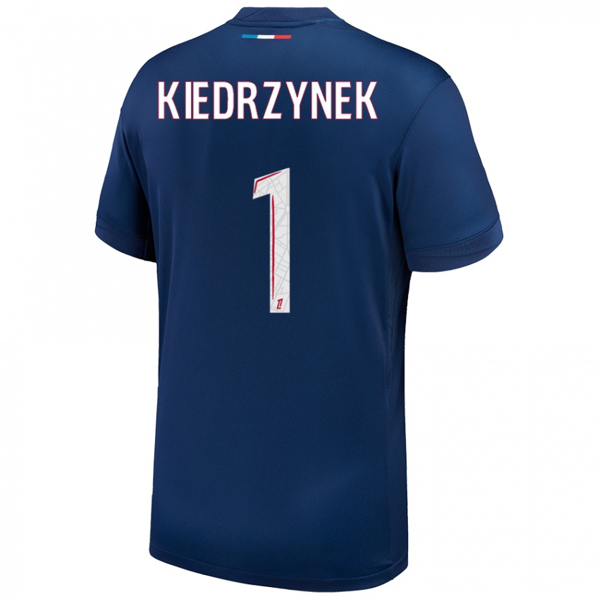 Niño Camiseta Katarzyna Kiedrzynek #1 Azul Marino Blanco 1ª Equipación 2024/25 La Camisa Perú