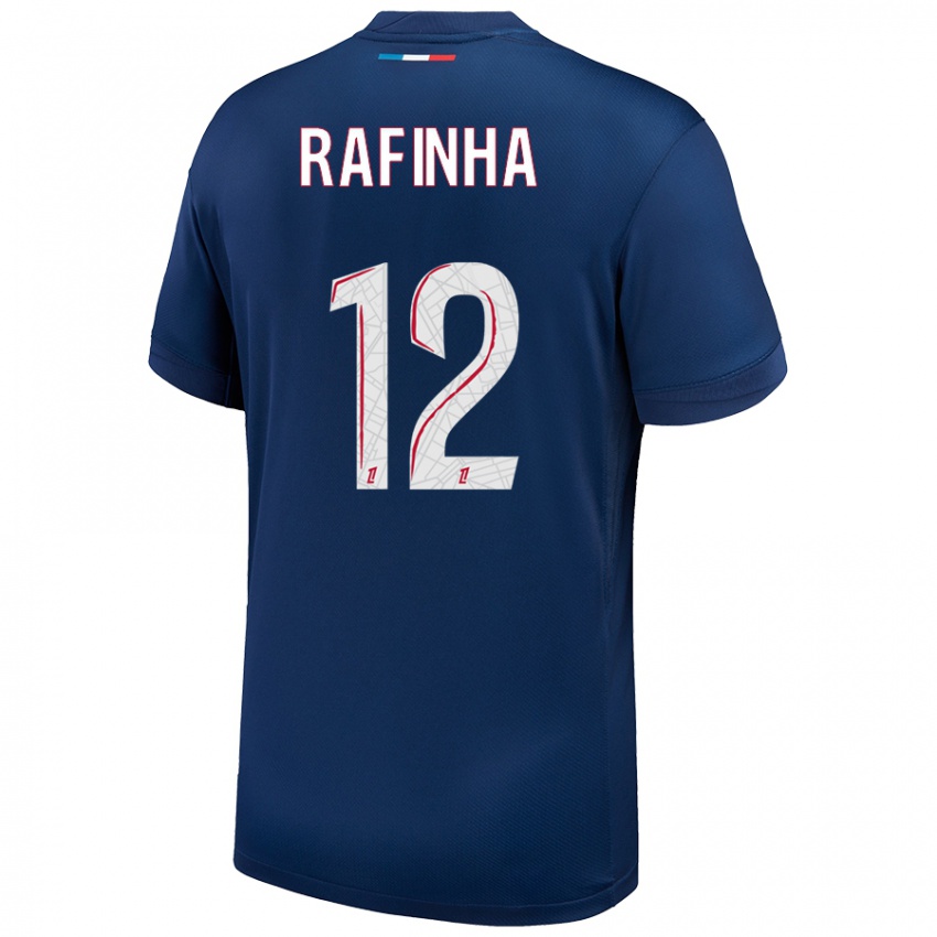 Niño Camiseta Rafinha #12 Azul Marino Blanco 1ª Equipación 2024/25 La Camisa Perú