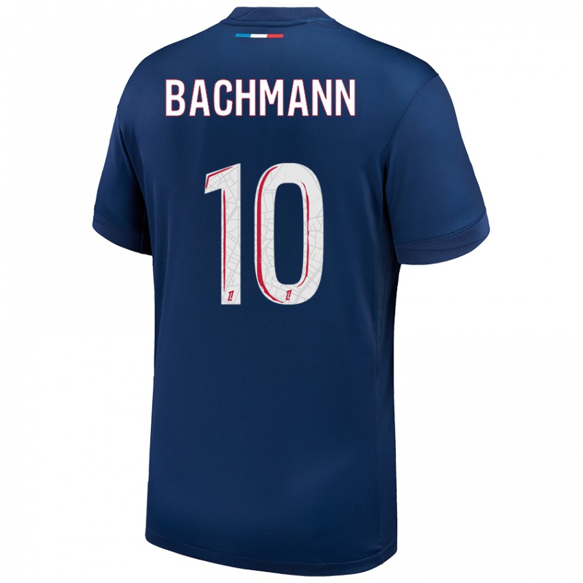 Niño Camiseta Ramona Bachmann #10 Azul Marino Blanco 1ª Equipación 2024/25 La Camisa Perú