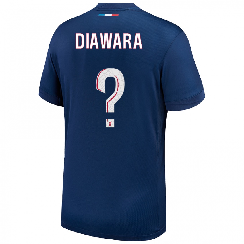 Niño Camiseta Lahna Diawara #0 Azul Marino Blanco 1ª Equipación 2024/25 La Camisa Perú