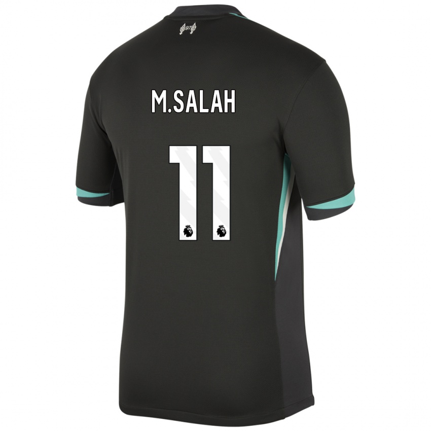 Niño Camiseta Mohamed Salah #11 Negro Antracita Blanco 2ª Equipación 2024/25 La Camisa Perú