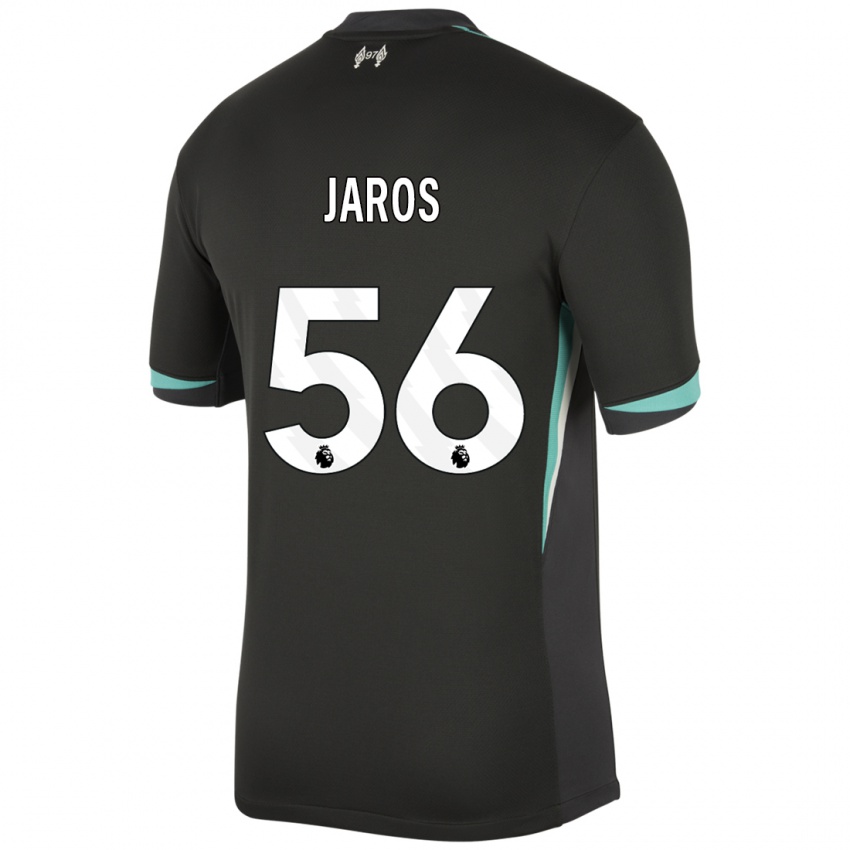 Niño Camiseta Vitezslav Jaros #56 Negro Antracita Blanco 2ª Equipación 2024/25 La Camisa Perú