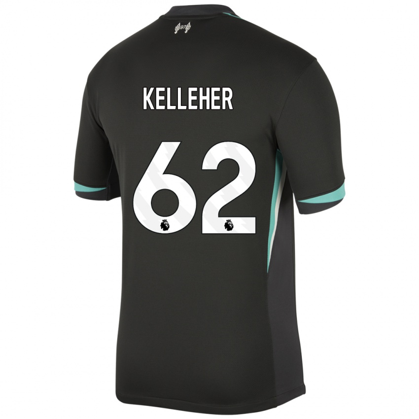 Niño Camiseta Caoimhin Kelleher #62 Negro Antracita Blanco 2ª Equipación 2024/25 La Camisa Perú