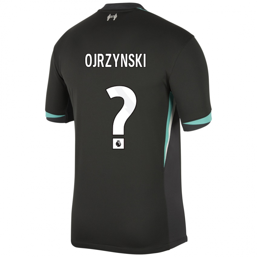 Niño Camiseta Jakub Ojrzynski #0 Negro Antracita Blanco 2ª Equipación 2024/25 La Camisa Perú