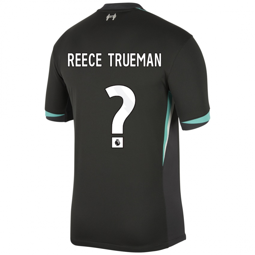 Niño Camiseta Reece Trueman #0 Negro Antracita Blanco 2ª Equipación 2024/25 La Camisa Perú